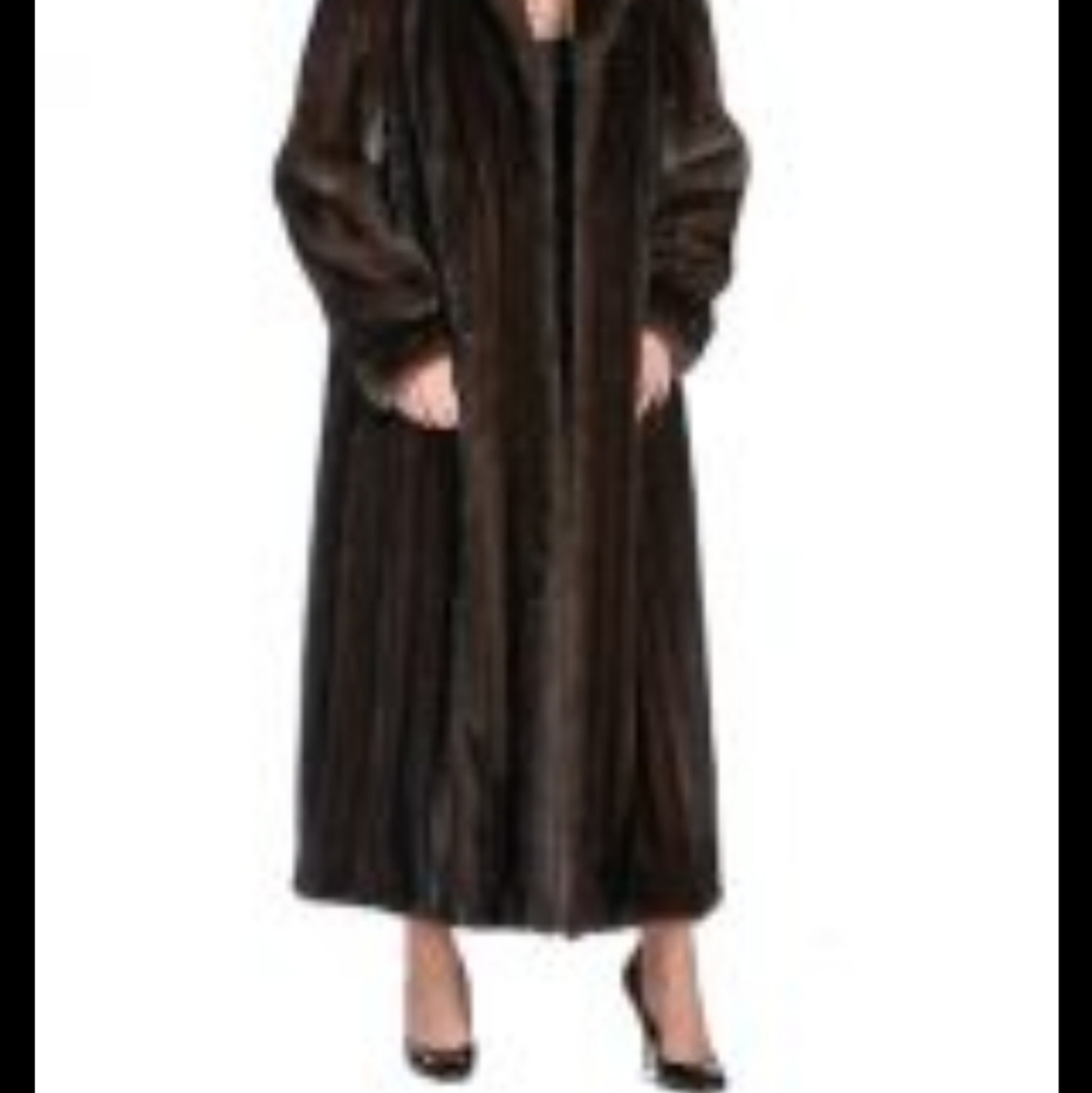 Faux mink coat